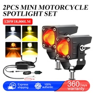 2-piece light motorcycle headlight spotlight sports light LED motorcycle light spotlight, fog light,