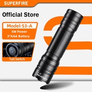 SUPERFIRE S3-A 3W Keychain Flashlight Use AAA Battery Waterproof Powerful Torch LED Lanterna for Cam