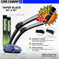 Toyota Avanza 2006 to 2025 EXCELLABS Banana Wiper Blade Front Only (20 / 16) (Car Accessories)