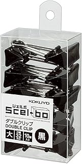 Kokuyo Scel-bo Binder Clips, 1.26 inches (32 mm) Width, Holds up to 100 Sheets per Clip, 10 Pcs, Sil