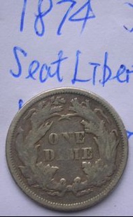CJ=1874 美國 ONE 1 DIME (100)