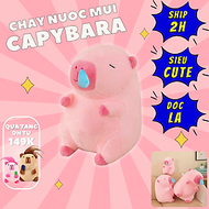 Thú nhồi bông capybara hồng chảy nước mũi đáng yêu - Size từ 35cm đến 45cm - Móc khoá gấu bông Capyb