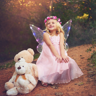Dress Up Angel Wings LED Fairy Wings Butterfly Sequin Wings Glowing Elf Princess Costume for Kids Gi