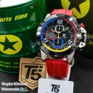 Empirewatches Jam Tangan T5 H3885G H3885 3885 Pria Cowok Analog Chrono dan Tanggal Aktif Strap Rubbe