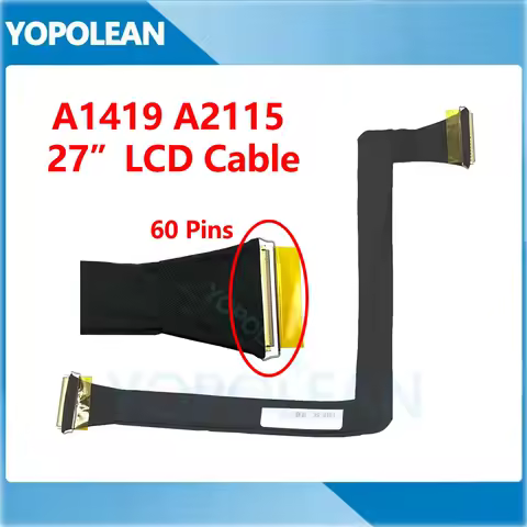 New For iMac 27" A1419 A2115 LCD Screen Display Cable 5K 60Pins 923-00093 Late 2014 2015 2017 2019