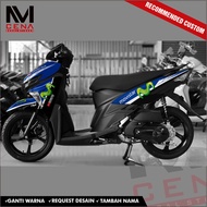 Sticker Decal Soul GT 125 Full Body, Sticker Mio Soul GT 125 Striping Soul GT 125 movistar