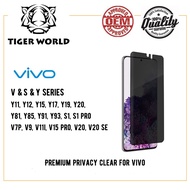 TigerWorld Premium Privacy Clear Anti-Spy 9H Tempered Glass for Vivo S1, S1 PRO, V15 PRO, V20 SE, V7