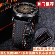 ☑✠✗ สำหรับ Mido Commander Series สายนาฬิกาไนล่อน Citizen City Leather Bracelet