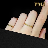 【Perai Mega Jewelery】Mini CinCin Split Gold Rattan 916 Budget Gold 916 Pure Gold Ring 916