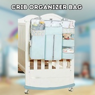 Baby Crib Hanging Organizer Portable Baby Crib Organizer Baby Diaper Caddy Organizer Crib Storage Bag Crib Organizer for Baby Baby Hanging Diaper Storage Organizer Bag for crib