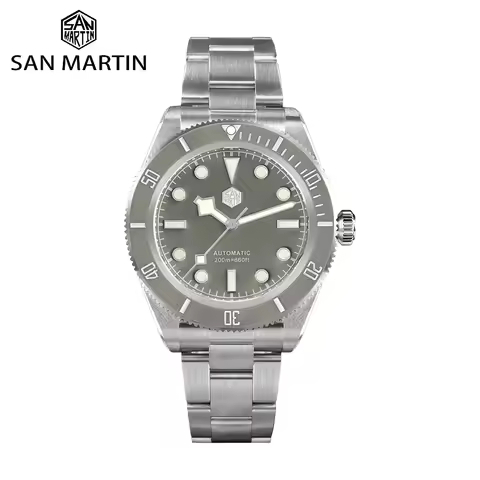 San Martin 40mm Vintage Diver Luxury Men Wristwatch Brand Classic BB58 PT5000 Automatic Mechanical W