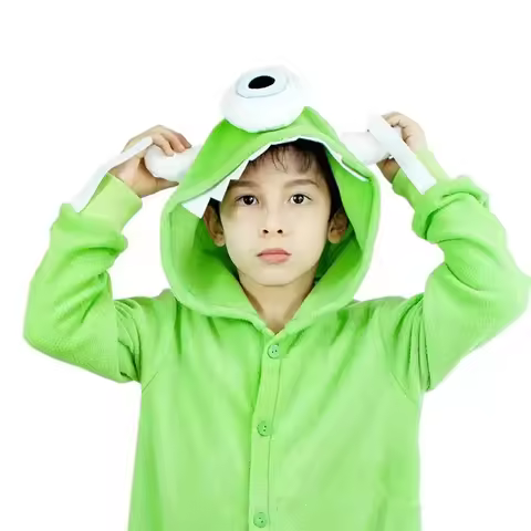 ♥ 2026 New s Monsters University Mike Wazowski Halloween Costume Funny Cute Homewear Monster Animal 