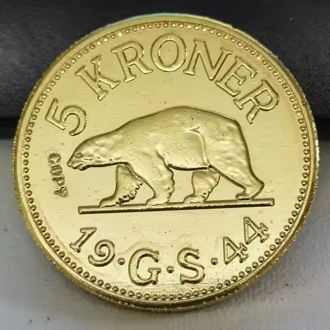 Replica 1944 Greenland (Denmark) 5 Kroner-Christian X Copy Coin