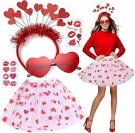 Amor Costume Women's Carnival Costume Fancy Dress, Pack of 5 Fancy Dress Costume Women - Glitter Hea