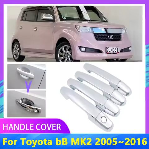 For Toyota bB MK2 QNC20 Daihatsu Coo Materia Subaru Dex 2005~2016 2008 Chrome Car Handle Cover Acces