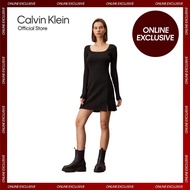 CALVIN KLEIN Fit And Flare Monogram Dress Womens