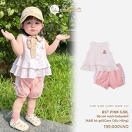 M&B (6Y-3Y) Clothing Set Sleeveless Lovely Babydoll made of soft, fashionable cotton for girls 7kg4 