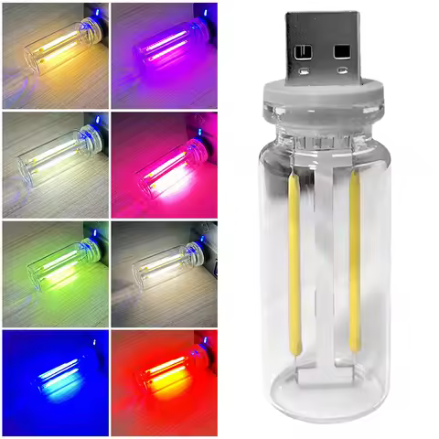 Car USB Night Light Touch Dimming Bulb 5V Retro LED Bulbs 0.3W DIY Camping Incandescent Decorative C
