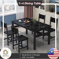 In stock meja makan set dining table 2-4-6 kerusi Seater Murah Diperkuatkan HDLSHJ