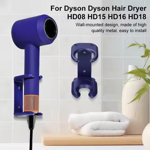 Wall Mounted Blower Holder Shelf Metal Hairdryer Stand Support Cradle Holder Shelves for Dyson Hair 