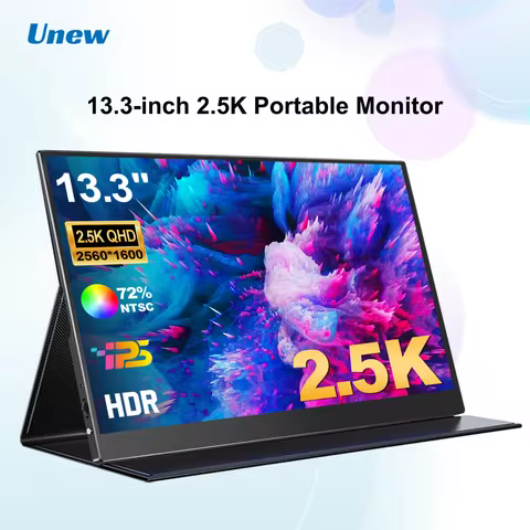 2.5K Portable Monitor 13.3” 2560x1600 External Display 16:10 Second Monitor Screen Type-C HDMI for X