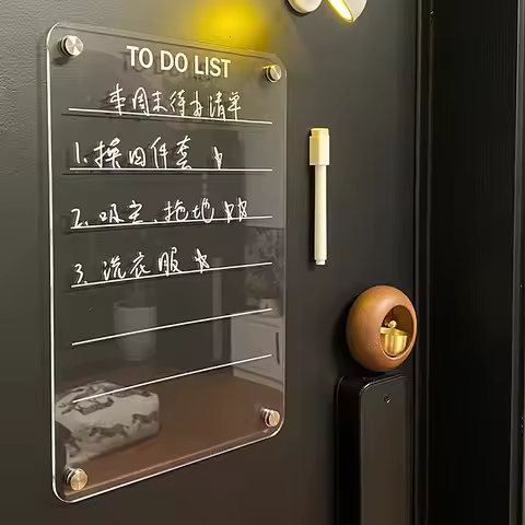 Magnetic Acrylic Board Magnetic Acrylic Dry Erase Board, Fridge Weekly To Do List Planner Board with