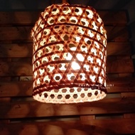 CUP LAMPU B - Cover lampu resto cafe - Dekorasi rumah aesthetic - souvenir bambu - home decor .