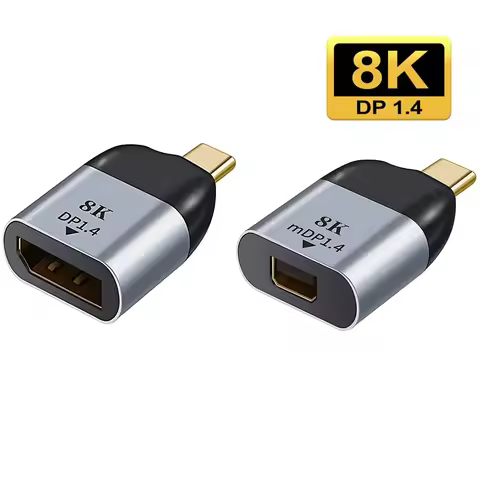 USB C to DisplayPort 1.4 Adapter Type-C to DP/Mini DP 8K@60Hz Video Converter Compatible with Thunde