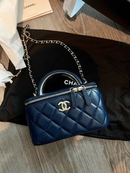 (Brand New) Chanel Vanity Box (Navy) 長盒子