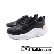 WALKING ZONE (Women) Lightweight EVA Laced-Up Sports Casual Shoes Women's Shoes-Black
