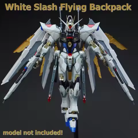 White Slash Flying Backpack Weapon Accessory Kit for 1/100 MG Mighty Strike Freedom Hobby DIY Mobile