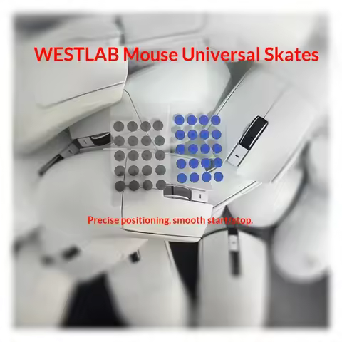 WestLab PTFE UPE+Soundproofing Foam Small Round Dots Mouse Skates Control Speed Mice Feet Glides For