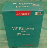 KORDEL Vit K2 120mcg with D3 1000IU 60 softgel