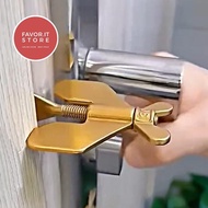 [GOLD] Kunci Pintu Pengaman Rumah Kos Portable Travel Door Lock Gembok