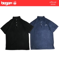 BEMAN Polo Shirt indigo blue and deep black Washed Cotton CVC 24s Stylish