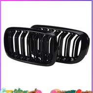 Front Kidney Grille Double Slat Sport Grill For- X5 F15 X6 F16 X5M F85 X6M F86 2013-2019 (Gloss Blac