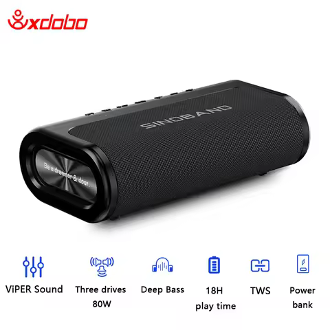 XDOBO Speaker 80W Subwoofer Deep Bass 10400mAh Power Bank Function Soundbar For Car Home Cinema TV S