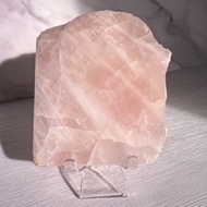 [Glace Crystals] Rose Quartz Slab Crystal Jewellery Display Tray Homeware