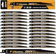 25 Pack 9 in 6/12 TPI Bi-Metal Reciprocating Saw Blades