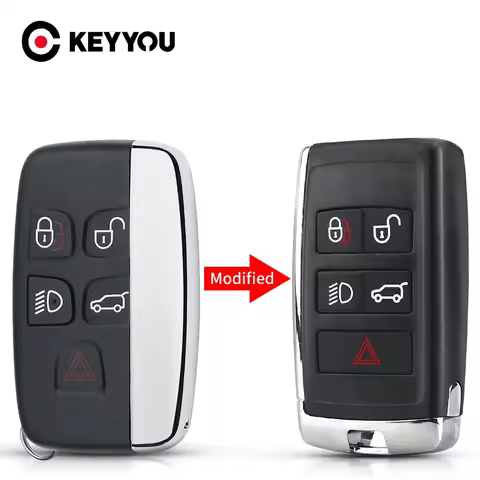 KEYYOU 1PCS Upgraded Modified Car Key Shell Case For Land Rover Range Rover LR2 LR4 fit Jaguar F-Pac