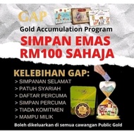 Akaun Emas 999.9 Public Gold bernilai RM100