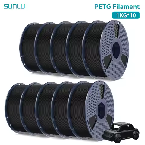 SUNLU PLA PETG PLA Plus Filaments 10 Rolls 3D Filament 1KG/roll 1.75mm 100% Filament Lines Up Neatly