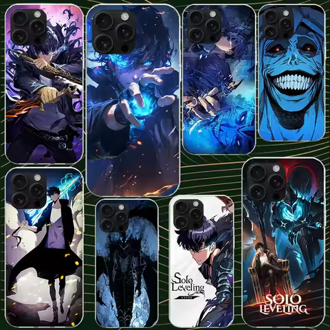 Anime S-Solos L-Levelings Case for iPhone 17 Air 16 16E 15 14 11 Pro Max Soft Phone Cover 12 13 Mini