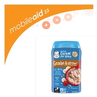 【mobileaid-HLT】【Gerber】Cereal for Baby, Grain & Grow, Oatmeal Banana Strawberry (Pack of 6)【From 8+ 