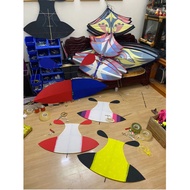 Combo of 80cm kite frame with fiber optic cable flute to make cheap mini kites 1m2, 1m7, 2m5, 3m5 - 