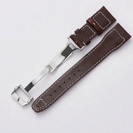 Terlaris 22Mm Iwc Mark 17 Leather Strap Tali Jam Tangan Kulit Iwc -