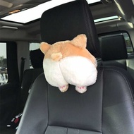 Creative Cute Corgi Car Headrest Car Pillow Pillow Car Accessories Plush Toy