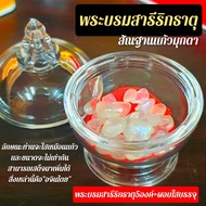 ✨ลดกระหน่ำ✨ พระบรมีริกธาตุสัณฐานแก้วมุกดา(ชุดละ5องค์+ผอบใส)มีไว้คู่บ้านคู่เรือนศิริมงคลแก่ครอบครัว K
