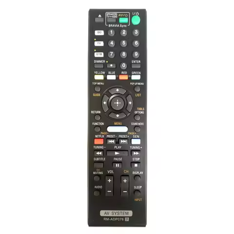 New Replace RM-ADP076 Blu-ray Disc DVD Home Theater AV System Remote Control For Sony BDVN890W