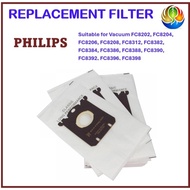 [PACK OF 5] Replacement Vacuum Dust Bag for Electrolux Philips S-BAG FC8021 HR6999 FC9088 Multi-Laye